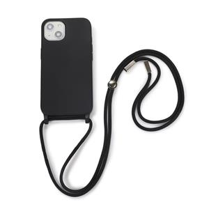 huismerk Crossbody lanyard elastische siliconen telefoonhoes voor iPhone 13 Pro Max