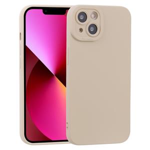 huismerk TPU Oil-besproeid Zachte telefooncase voor iPhone 13 (Khaki)