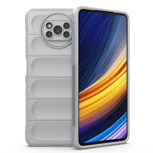 huismerk Voor Xiaomi Poco X3 NFC Magic Shield TPU + Flanel Phone Case (Gray)