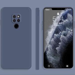 Huismerk Voor Huawei Mate 20 Solid Color Imitation Liquid Silicone Straight Edge Dropproof Full Coverage Beschermhoes (Grijs)