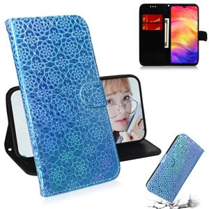 huismerk Voor Xiaomi Redmi Note 7/7S effen kleur kleurrijke magnetische Buckle horizontale Flip PU lederen draagtas met houder & kaartsleuven & portemonnee & L