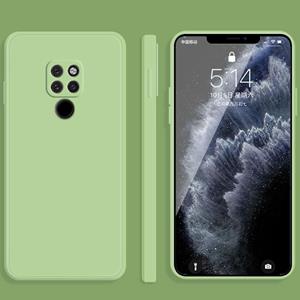 Huismerk Voor Huawei Mate 20 Solid Color Imitation Liquid Silicone Straight Edge Dropproof Full Coverage Protective Case (Matcha Green)