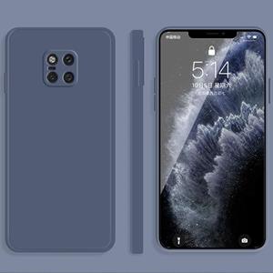 Huismerk Voor Huawei Mate 20 Pro Solid Color Imitation Liquid Silicone Straight Edge Dropproof Full Coverage Beschermhoes (Grijs)