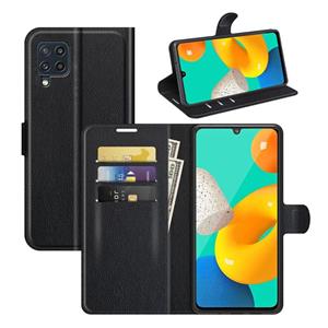 huismerk For Samsung Galaxy M32 Litchi Texture Horizontal Flip Protective Case with Holder & Card Slots & Wallet(Black)