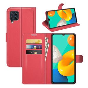 huismerk For Samsung Galaxy M32 Litchi Texture Horizontal Flip Protective Case with Holder & Card Slots & Wallet(Red)