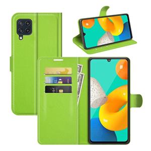 huismerk For Samsung Galaxy M32 Litchi Texture Horizontal Flip Protective Case with Holder & Card Slots & Wallet(Green)