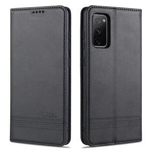 Voor Samsung Galaxy S20 FE AZNS Magnetic Calf Texture Horizontale Flip Lederen Case met Kaartslots & Portemonnee (Zwart)