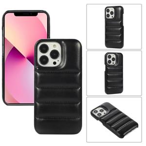 huismerk Dikke donsjack Soft PU-telefooncase voor iPhone 13