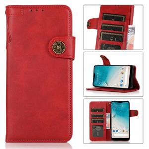 huismerk For Xiaomi Poco X3 GT KHAZNEH Dual-Splicing Cowhide Texture Horizontal Flip Leather Case with Holder & Card Slots & Wallet & Photo Frame & Lanyard(Red