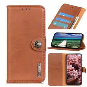 huismerk For Xiaomi Poco X3 GT KHAZNEH Cowhide Texture Horizontal Flip Leather Case with Holder & Card Slots & Wallet(Brown)