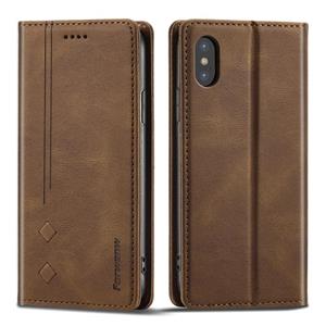 Forwenw f2-serie magnetische horizontale flip lederen tas met houder & kaart slots & portemonnee voor iPhone XS max