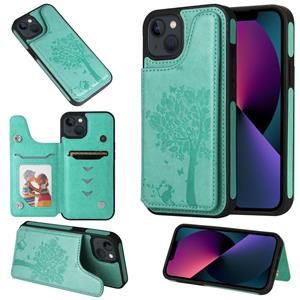 huismerk Kattenboom Embossing Patroon Schokbestendige Telefooncase voor iPhone 13 Mini