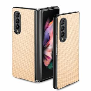 huismerk Voor Samsung Galaxy Z Fold3 5G Cross Pattern Slim PC-beschermhoes