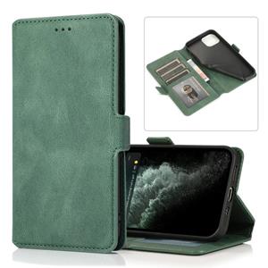 huismerk Retro Magnetic Closing Clasp Horizontale Flip Lederen Case met Houder & Card Slots & Photo Frame & Wallet Voor iPhone 12 mini(Groen)