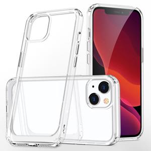 huismerk Crystal Clear Shockpost PC + TPU-beschermhoes voor iPhone 13 Mini