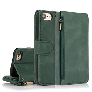 huismerk Skin-feel Crazy Horse Texture Zipper Portemonnee Tas Horizontale Flip Lederen Case met Houder & Kaart Slots & Portemonnee & Lanyard Voor iPhone 6 (Don