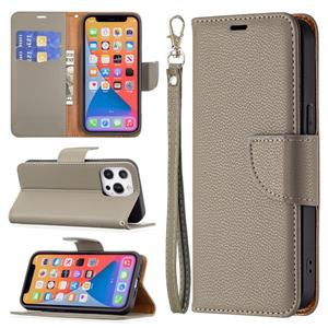 huismerk Litchi Texture Pure Color Horizontal Flip Leren Case met Houder & Card Slots & Wallet & Lanyard voor iPhone 13 Mini