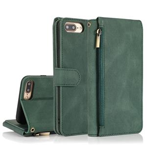 huismerk Skin-feel Crazy Horse Texture Zipper Portemonnee Tas Horizontale Flip Lederen Case met Houder & Kaart Slots & Portemonnee & Lanyard Voor iPhone 6 Plus