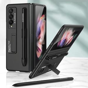 Voor Samsung Galaxy Z Fold3 5G GKK ultradunne pc telefoon flip case met houder & pen slot