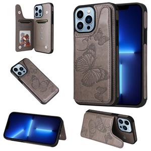 huismerk Vlinder Embossing Patroon Schokbestendig Telefooncase voor iPhone 13 Pro Max