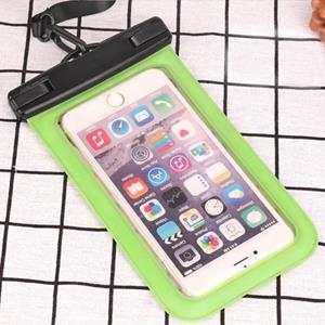 huismerk PVC transparante universele IPX8 waterdichte tas met Lanyard voor smartphones onder 6 3 inch (groen)