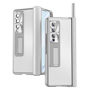 huismerk Voor Samsung Galaxy Z Fold3 5G Aluminium Dubbele Scharnier Schokbestendige Telefoon Beschermhoes (Zilver)