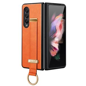 Voor Samsung Galaxy Z Fold3 5G Sulada Cool Series PC + lederen textuur Skin Feel ShockProof telefoonhoesje