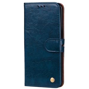 huismerk Samsung Galaxy S8 horizontaal Business stijl Wax structuur PU leren Flip Hoesje met houder en opbergruimte voor pinpassen & geld (blauw)