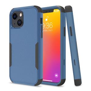 huismerk Commuter Shockproof TPU + PC Protective Case For iPhone 13 mini(Royal Blue + Black)