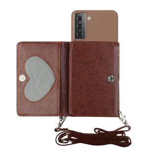 huismerk Voor Samsung Galaxy S22 + 5G Crossbody Lanyard Wallet Card Bag Telefoonhoes