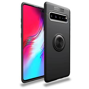 Lenuo schokbestendige TPU geval voor Galaxy S10 5G met onzichtbare houder (zwart)