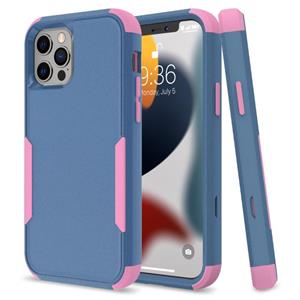 huismerk Commuter Shockproof TPU + PC Protective Case For iPhone 13 Pro Max(Royal Blue + Pink)