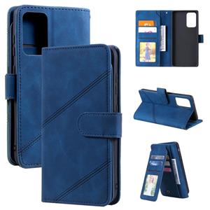 huismerk Voor Samsung Galaxy A72 5G / 4G Huid Feel Business Horizontale Flip PU Lederen Case met Houder & Multi-Card Slots & Portemonnee & Lanyard & Photo Fram