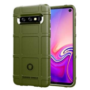 huismerk volledige schokbestendige TPU Case voor Galaxy S10 (leger-groen)