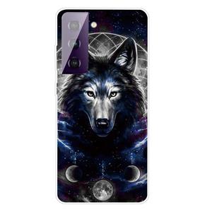 huismerk Voor Samsung Galaxy S21 5G Shockproof Geschilderd Transparant TPU Beschermhoesje (Magic Wolf)