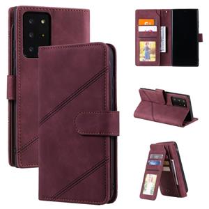 huismerk Voor Samsung Galaxy Note20 Ultrahuid Feel Business Horizontale Flip PU Lederen Case met Houder & Multi-Card Slots & Portemonnee & Lanyard & Photo Fram