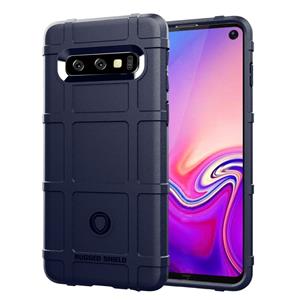 huismerk Volledige dekking schokbestendig TPU Case voor Galaxy S10 (blauw)