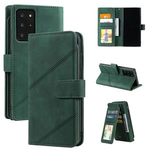 huismerk Voor Samsung Galaxy Note20 Ultra Huid Feel Business Horizontale Flip PU Lederen Case met Houder & Multi-Card Slots & Portemonnee & Lanyard & Photo Fra