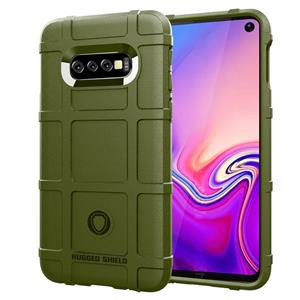 huismerk Volledige dekking schokbestendig TPU Case voor Galaxy S10e (Army Green)