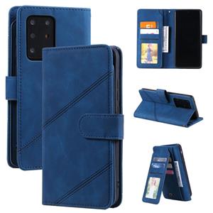 huismerk Voor Samsung Galaxy S20 Ultrahuid Feel Business Horizontale Flip PU Lederen Case met Houder & Multi-Card Slots & Portemonnee & Lanyard & Photo Frame