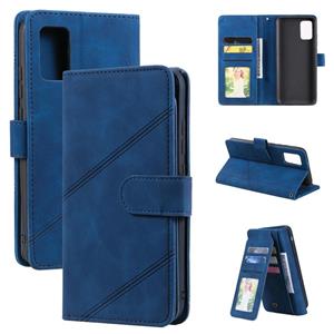 huismerk Voor Samsung Galaxy A02S EU Versie Huid Feel Business Horizontale Flip PU Lederen Case met Houder & Multi-Card Slots & Portemonnee & Lanyard & Photo F