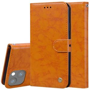 huismerk Zakelijke stijl olie wax textuur horizontale flip lederen tas met houder & kaart slots & portemonnee voor iphone 13 mini