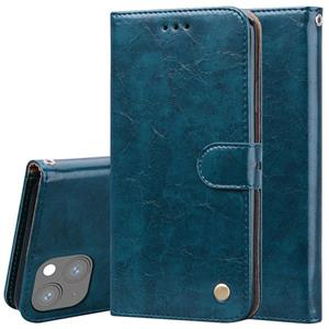 huismerk Zakelijke stijl olie wax textuur horizontale flip lederen tas met houder & kaart slots & portefeuille voor iphone 13