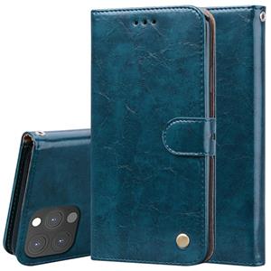 huismerk Zakelijke stijl olie wax textuur horizontale flip lederen tas met houder & kaart slots & portefeuille voor iphone 13 pro