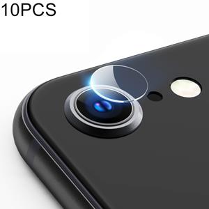 huismerk Voor iPhone SE 2020 10 PCS 9H 2.5D Round Edge cameralens gehard glas film