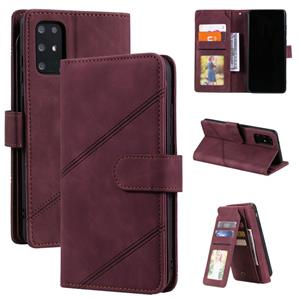 huismerk Voor Samsung Galaxy S20 + Skin Feel Business Horizontale Flip PU Lederen Case met Houder & Multi-Card Slots & Portemonnee & Lanyard & Photo Frame (Win