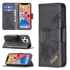 huismerk Voor iphone 13 pro matching kleur krokodil textuur horizontale flip pu lederen tas met portemonnee en houder & kaart slots