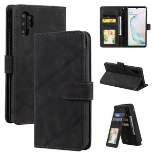 huismerk Voor Samsung Galaxy Note10 + Skin Feel Business Horizontale Flip PU Lederen Case met Houder & Multi-Card Slots & Portemonnee & Lanyard & Photo Frame