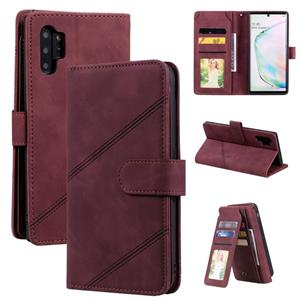 huismerk Voor Samsung Galaxy Note10 + Skin Feel Business Horizontale Flip PU Lederen Case met Houder & Multi-Card Slots & Portemonnee & Lanyard & Photo Frame (