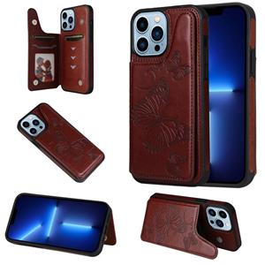 huismerk Butterfly embossing patroon shockproof telefooncase voor iphone 13 pro max